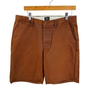 Obey Chino Shorts Brown Casual Cotton Flat Front Streetwear Men's Size 33